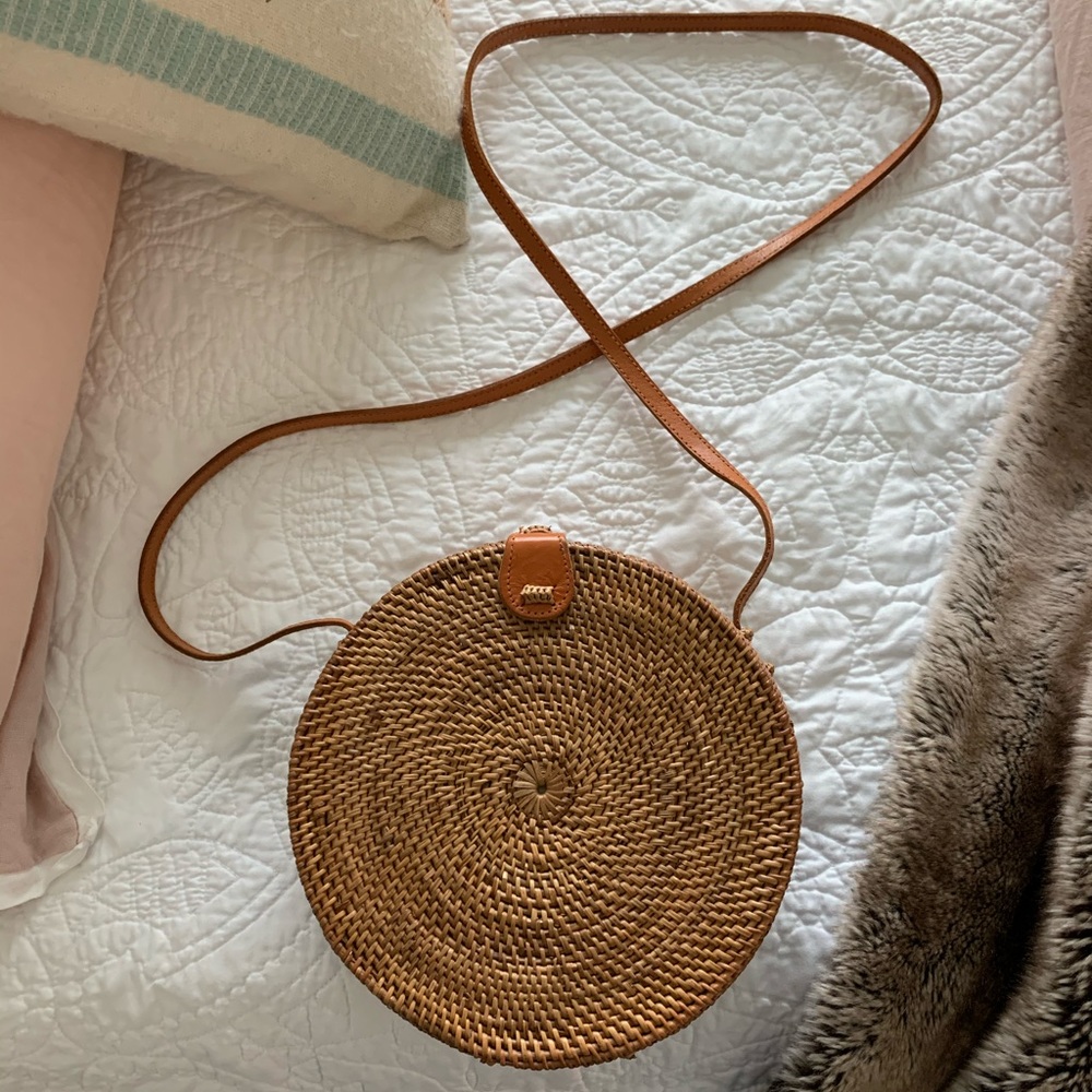 Woven Rattan Canteen Bag